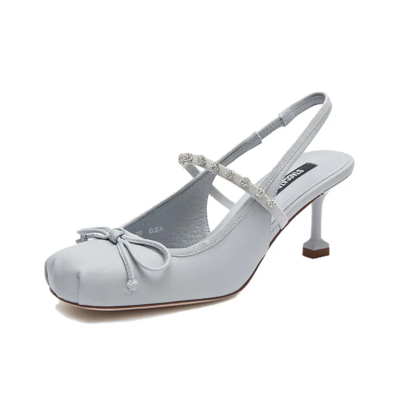 Staccato Floating Light Ballet Slim Heel Round Tip High Heels 7.5cm Women's-1