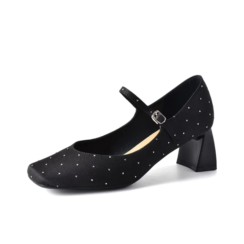 Beijiani Chunky Heel High Heels 6cm Women's-8