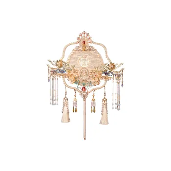 Dance Embroidery Cotton Linen Blend Fan