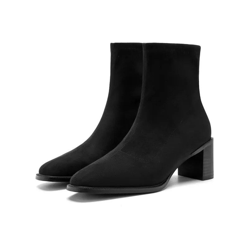 HARSON Ankle Boots Women's Khaki/Black-7