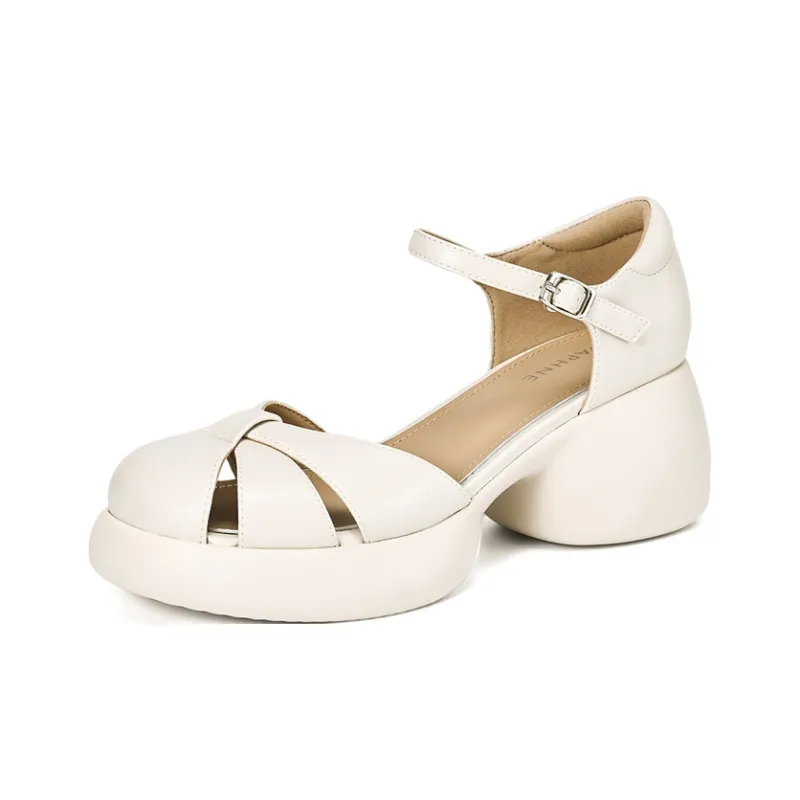 DAPHNE Chunky Heel High Heels 6.5cm Women's-4