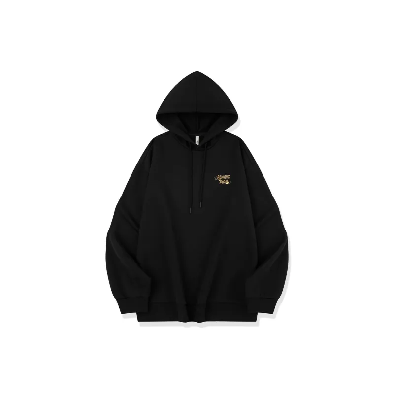 QIAODAN Get Rich Every Day Sweatshirt Unisex Black-1
