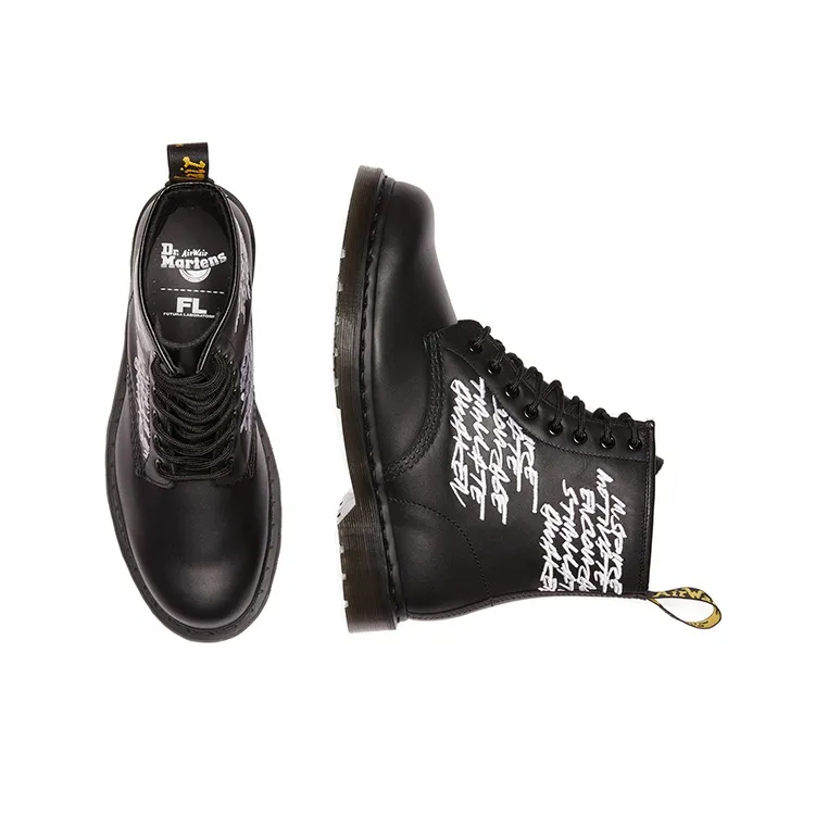Dr. Martens 1460 Futura Laboratories Embroidered Black Leather-3