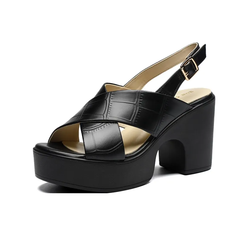 ZHR Chunky Heel High Heels 9cm Women's-9