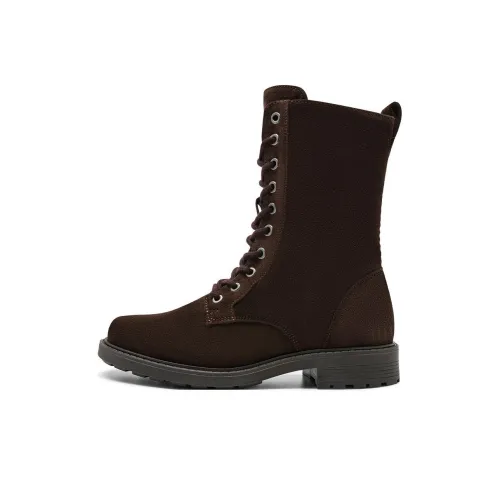 Clarks Crew Martin Boot 3cm Women's Dark Brown
