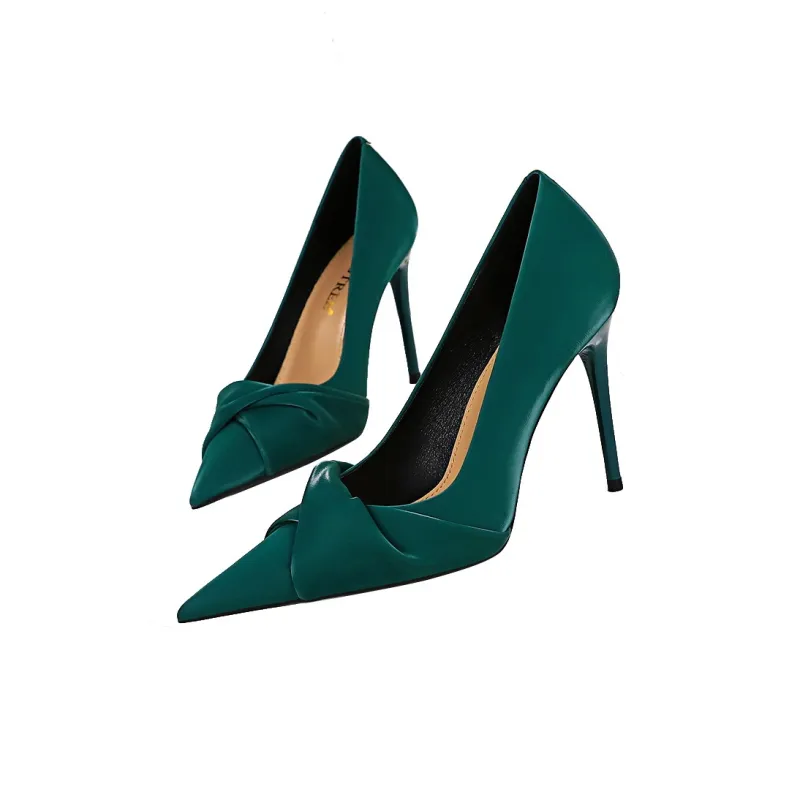 QITUMAUL Slim Heel High Heels Women's-17