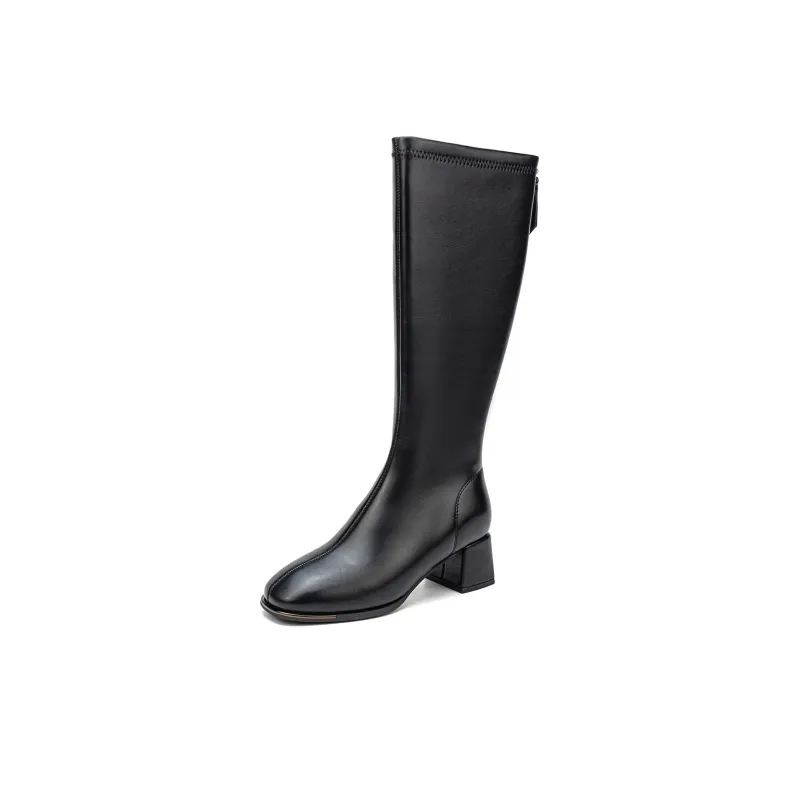 SHOUBA Knight Boots, Slim Boots Knee high Boots 5CM Women's-0