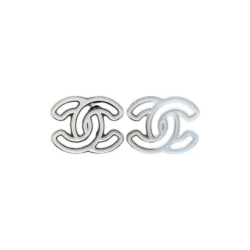 CHANEL Metal Earrings Women's White-0