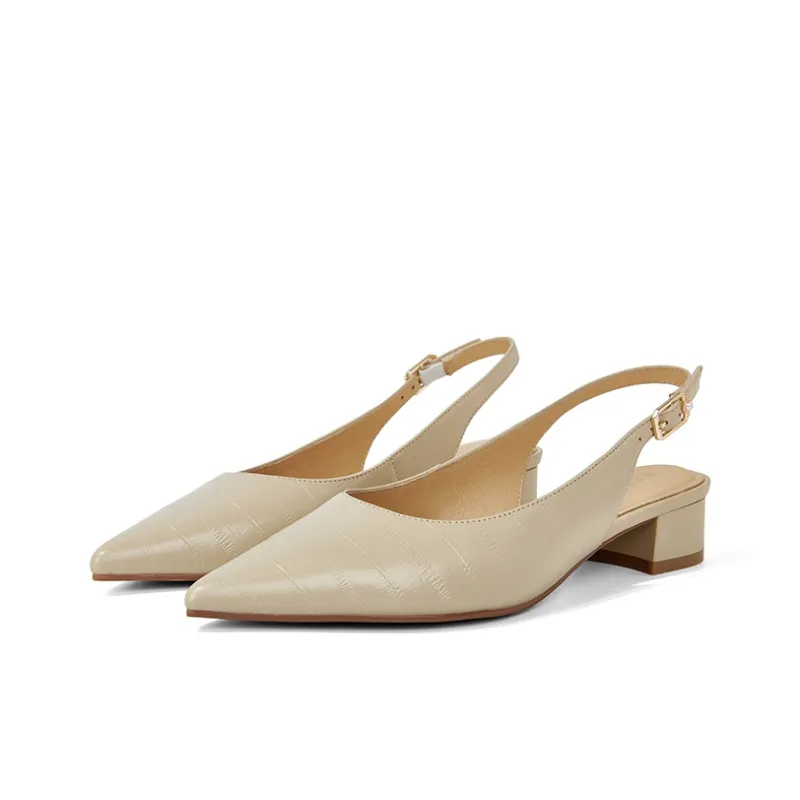 PT'SON Chunky Heel High Heels 3.8cm Women's-12