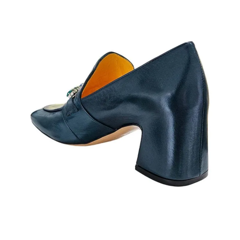 MADISON MAISON Chunky Heel High Heels 6.5cm Women's Marine Blue-2