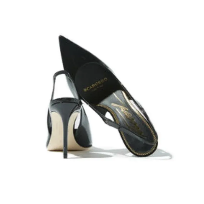 SCAROSSO X Brian Atwood Sutton Pointed-Toe Slingback Pumps-4