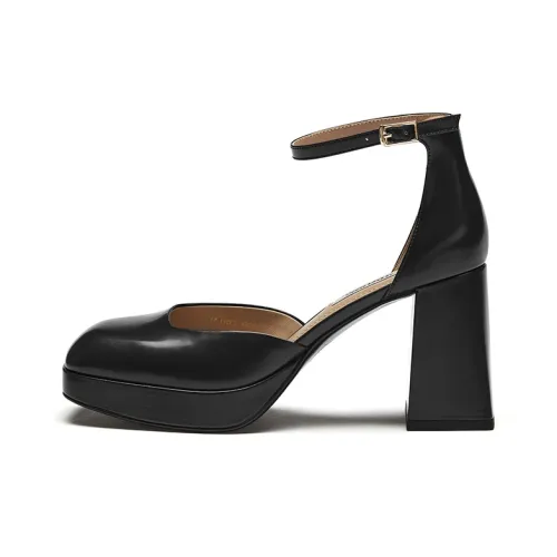 73Hours Art Gallery Chunky Heel High Heels 9cm Women's