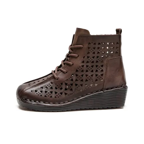 Jay Ankle Boots Women's Brown/Khaki