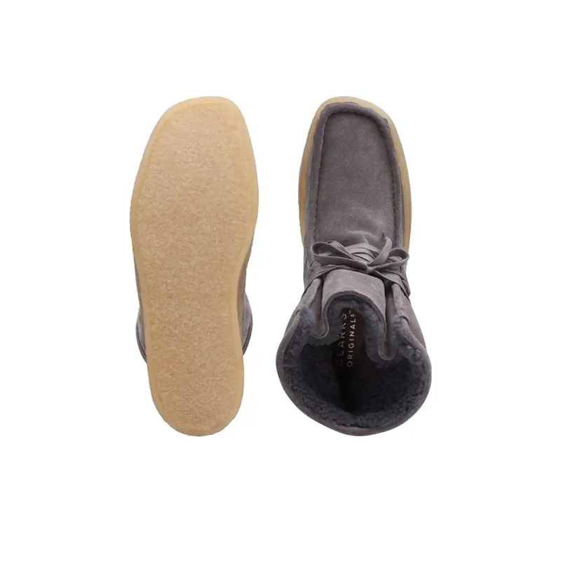 Clarks Originals Wallabee Cup Hi Grey Women's-4