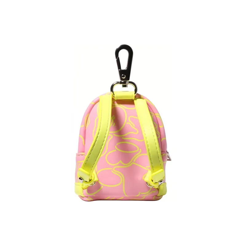 A BATHING APE Synthetic Leather Backpack Large Size Women's Pink/Sax Blue-2