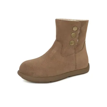 JOSINY Warm Height Increasing Short Snow Boots Women's Camel