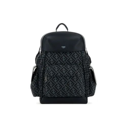 FENDI Fabric Backpack Men's Black