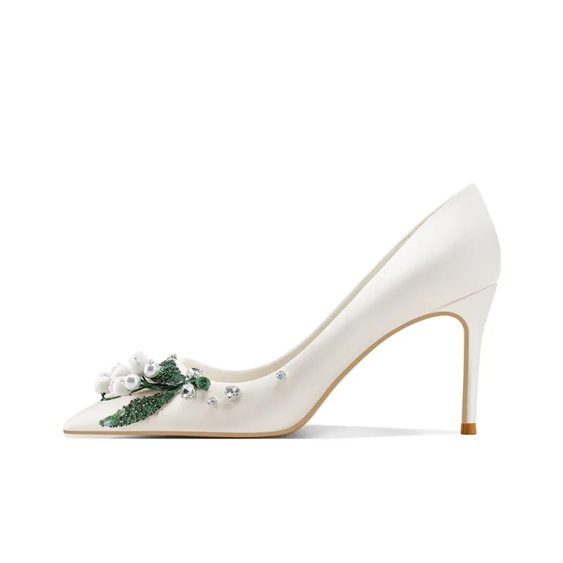 ROSE CASTLE High Heels Women's White-2