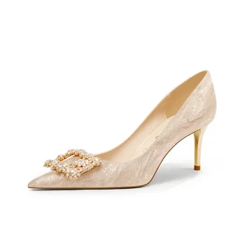 PJJUU High Heels Women's Gold/Silver