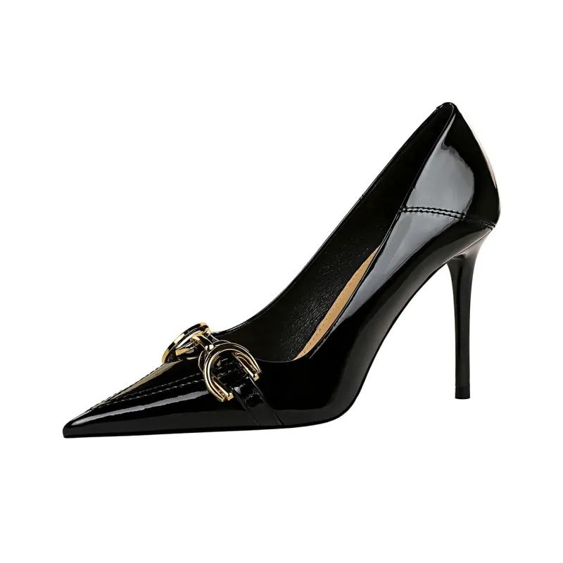 QITUMAUL Slim Heel High Heels Women's-16