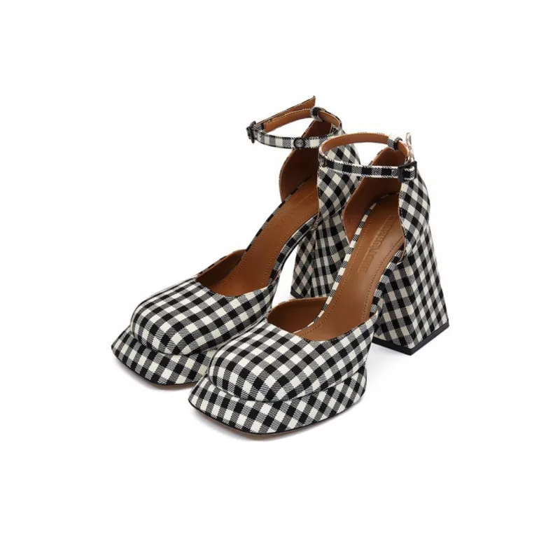 SHUSHUTONG Chunky Heel High Heels Women's-5
