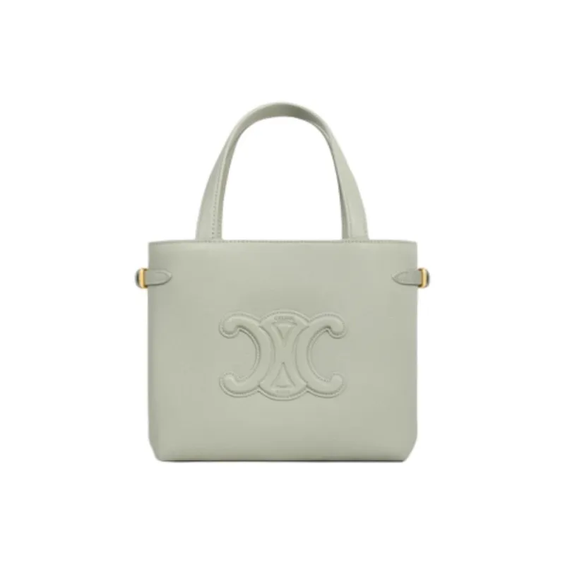 CELINE Cabas Calfskin Tote Bag Shopping Bag Shoulder Bag Handbag Mini Women's Lightweight Clay-2