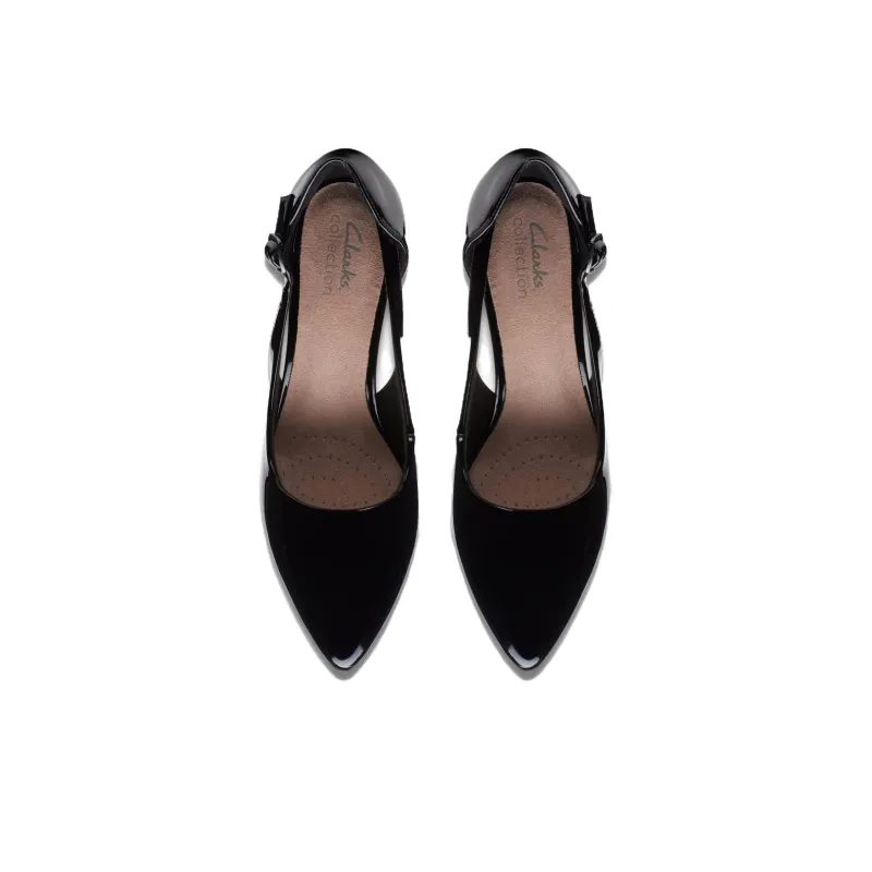 Clarks Slim Heel High Heels 7cm Women's Black-4