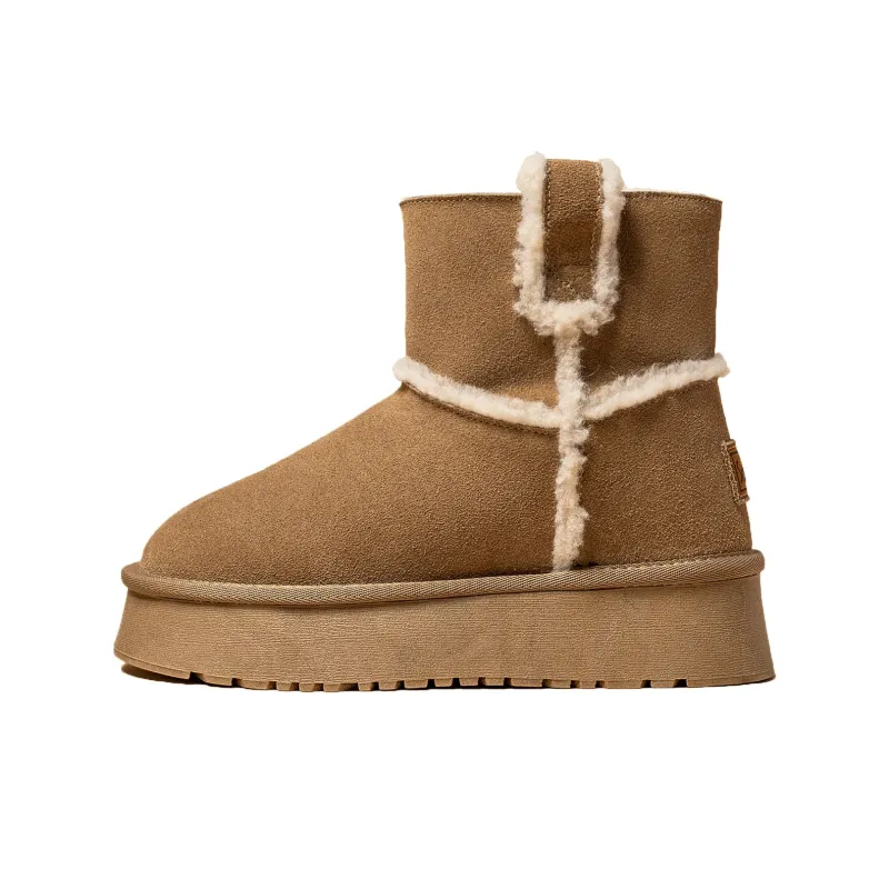 SNOWELF Warm Slip-Resistant Short Snow Boots 4cm Women's-4