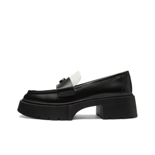 COACH Leah Loafers 5.5cm Women's Black
