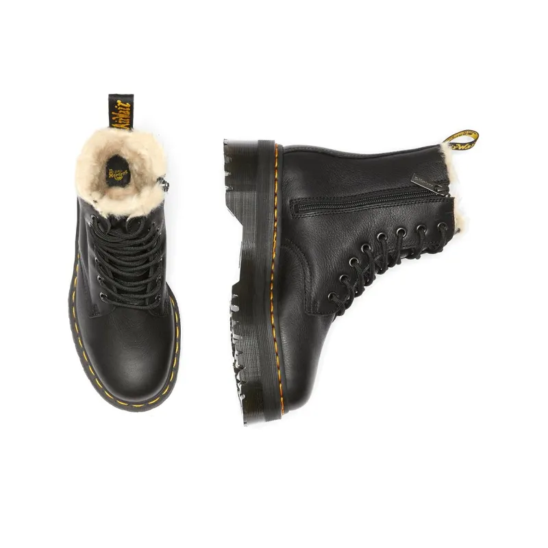Dr.Martens Jadon Faux Fur Lined Leather Platform Boots 'Pisa   Black' Women's-2