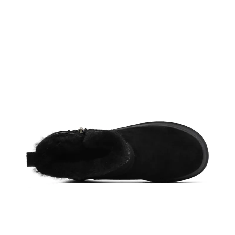 Dickies Fashion Warm Wear-Resistant Slip-Resistant Coverage 13.5cm Snow Boots Women's Black-2