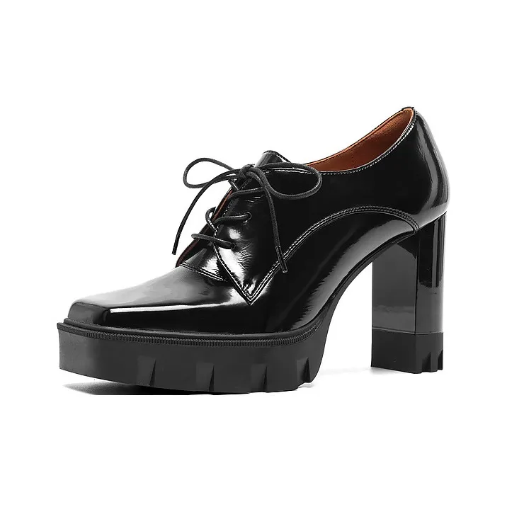 JOOC Chunky Heel High Heels 9cm Women's-4