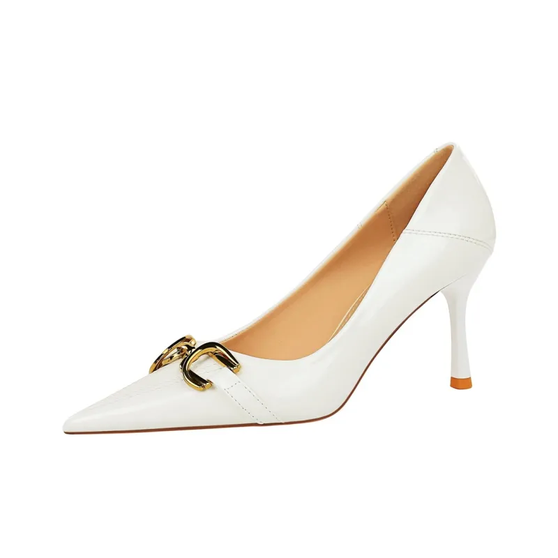 QITUMAUL Slim Heel High Heels Women's-7