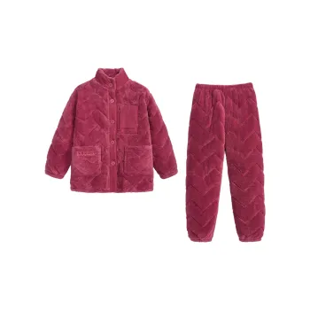 QINZUIMAO Pajama Set Women's Brier Red