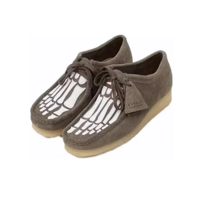Vandy The Pink x Clarks Originals WALLABEE Ankle Boots Women's Brown Gray-2