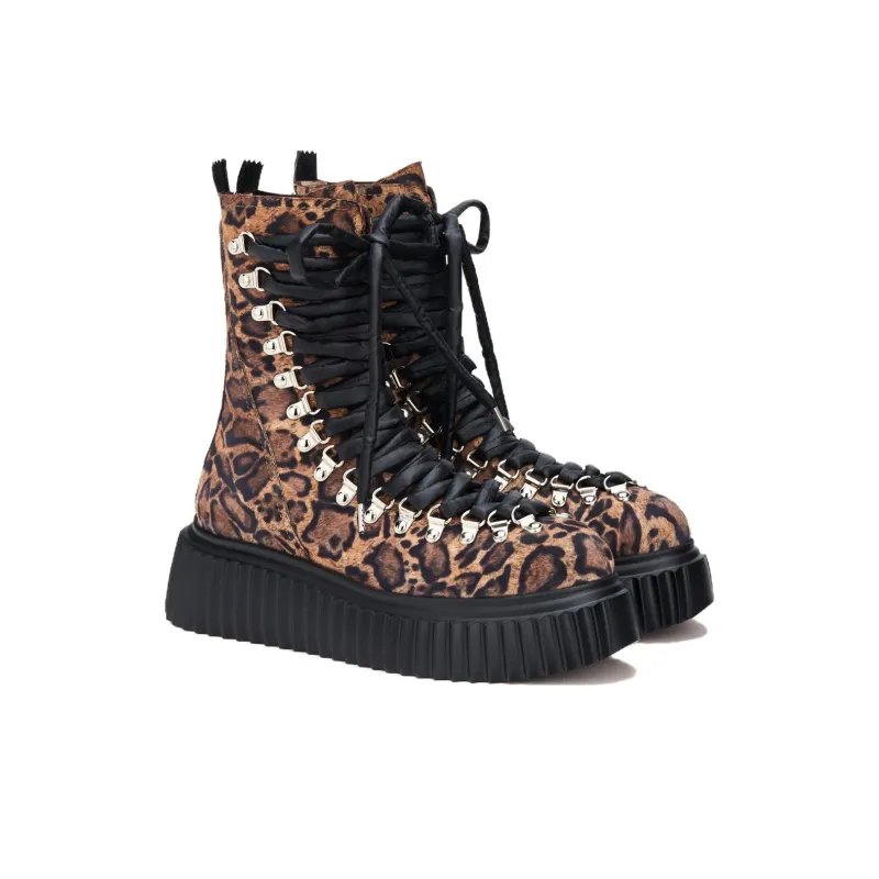 AGL Ankle Boots 6cm Women's Leopard Print-1