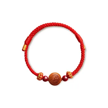 PUTUOSHANWENCHUANG Peachwood Bracelets Unisex