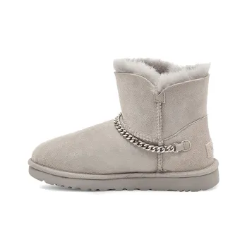 UGG Classic UGG Charm Mini Fleece Lined Gray Women's