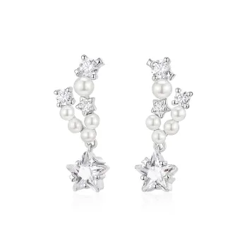 KADER 925 Sterling Silver Earrings Women's Silver