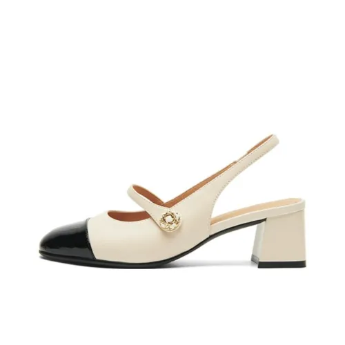 PT'SON Chunky Heel High Heels 5cm Women's