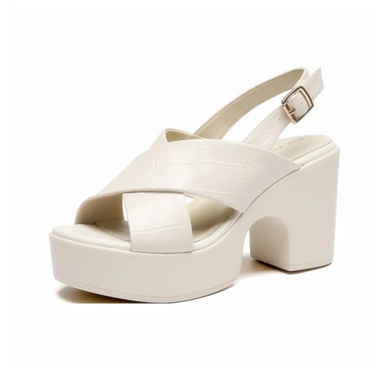 ZHR Chunky Heel High Heels 9cm Women's-1