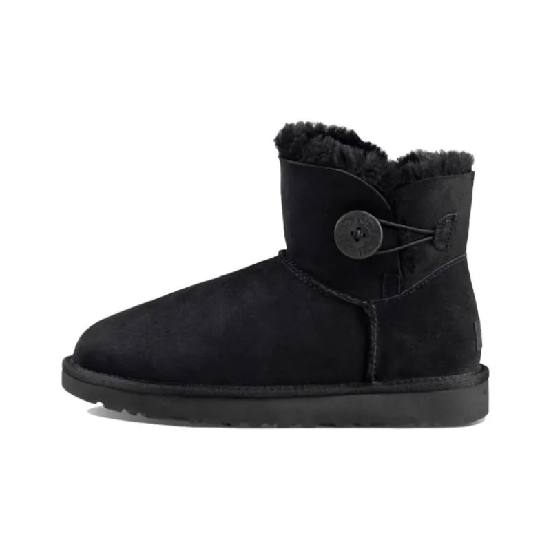 UGG Mini Bailey Button Boot Black Women's-0