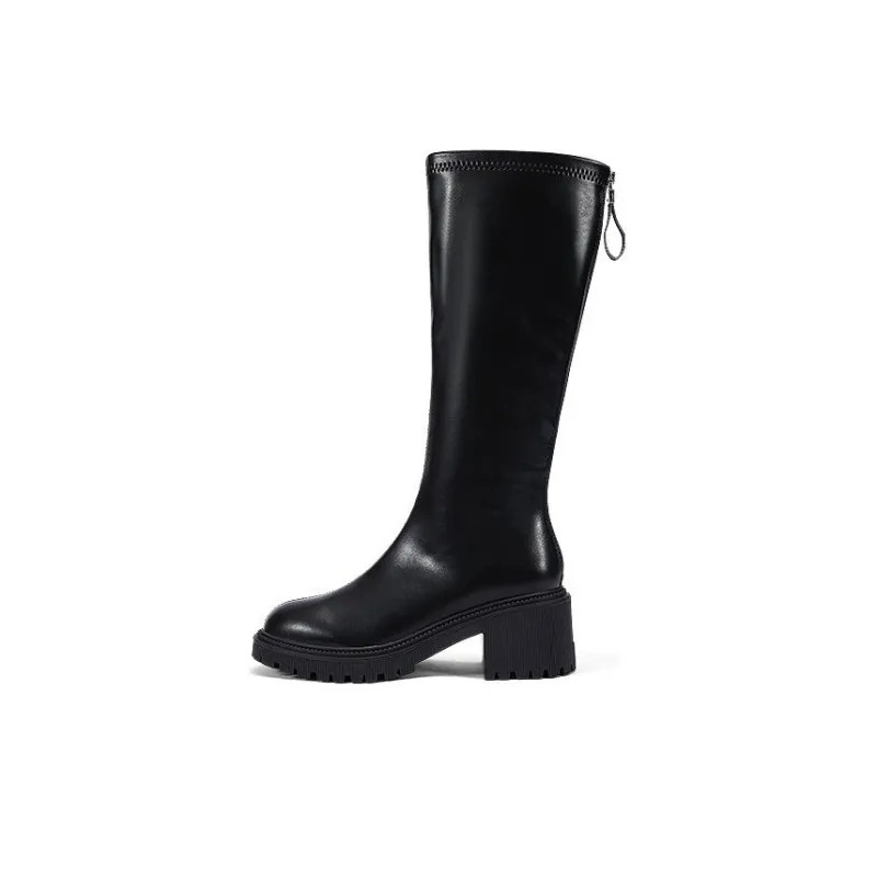 DAPHNE Knee high Boots Women's Black/Beige/Brown-4