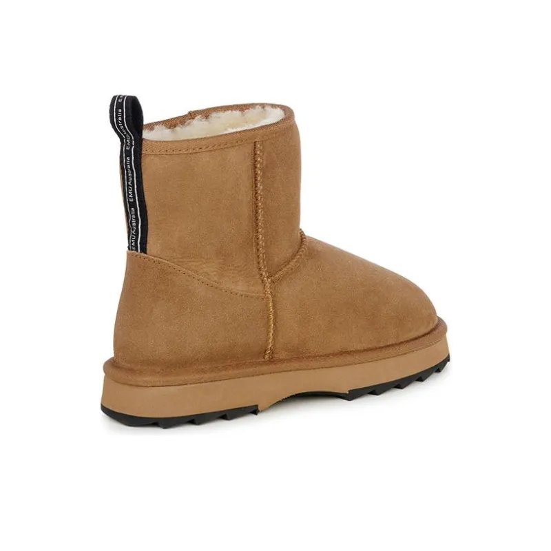EMU Australia Short Snow Boots Women's Autumn Chestnut-4