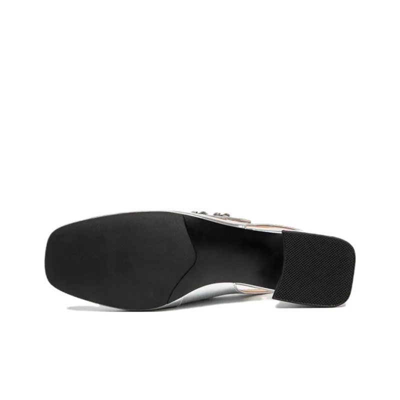 BATA Chunky Heel High Heels 4cm Women's-3