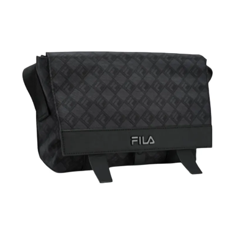 FILA Fabric Messenger Bag, Crossbody Bag, Shoulder Bag Mini Men's Black-2