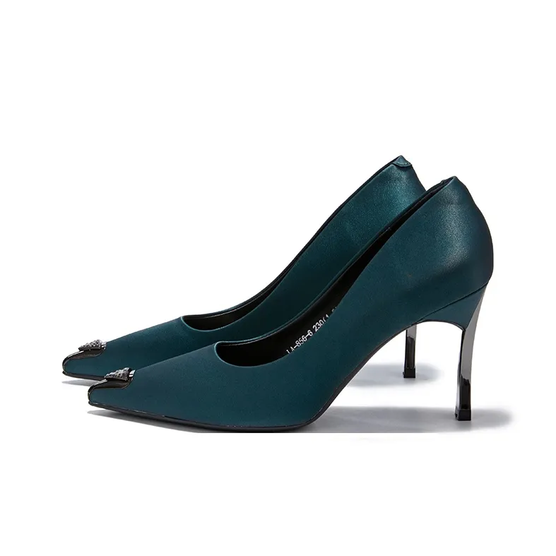 La Chapelle High Heels Women's Black/Beige/Green-21