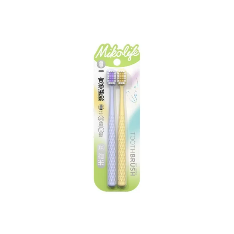 MIKEMEIZHUANG Adults Soft Hair Wide Head Double-Sided Toothbrushes Oral Cleaning And Gum Protection-0