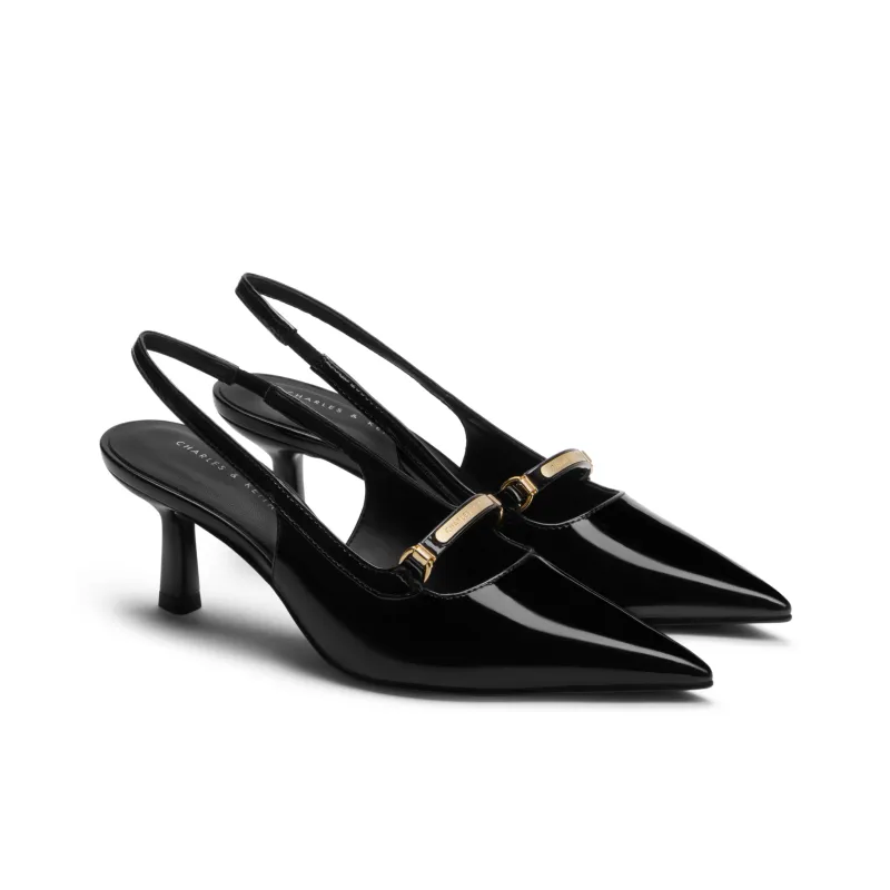 CHARLES&KEITH Slim Heel High Heel Sandal 6.3cm Women's-4