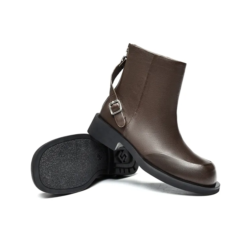 EBLAN Ankle Boots Women's Brown-4